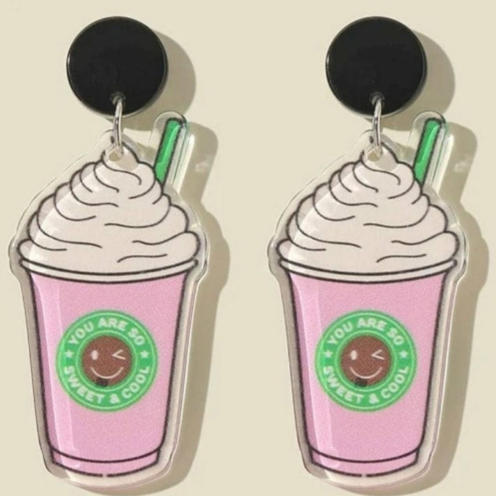 Pink & Green earrings